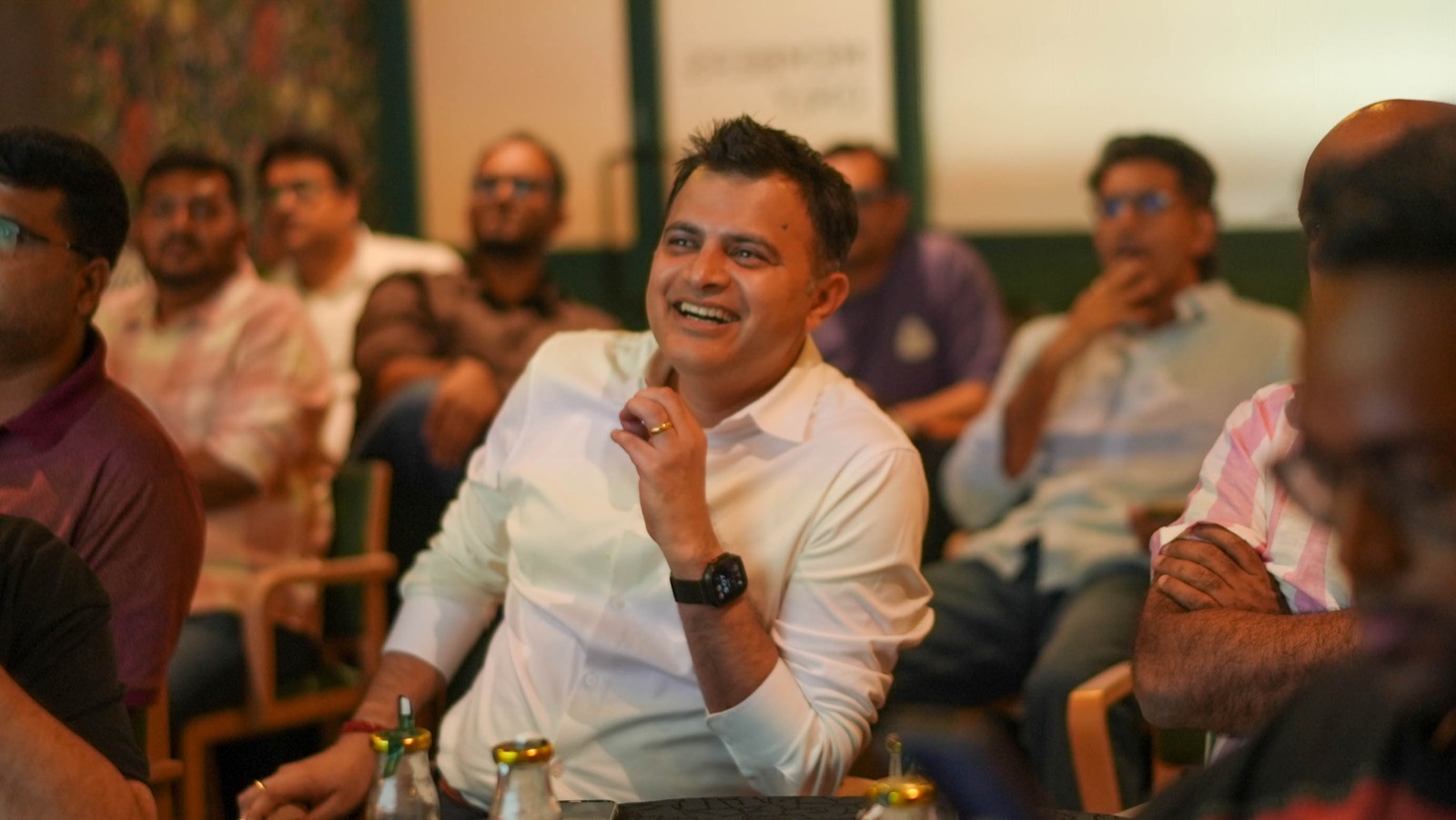 An attendee listening at Miles Ahead Mumbai