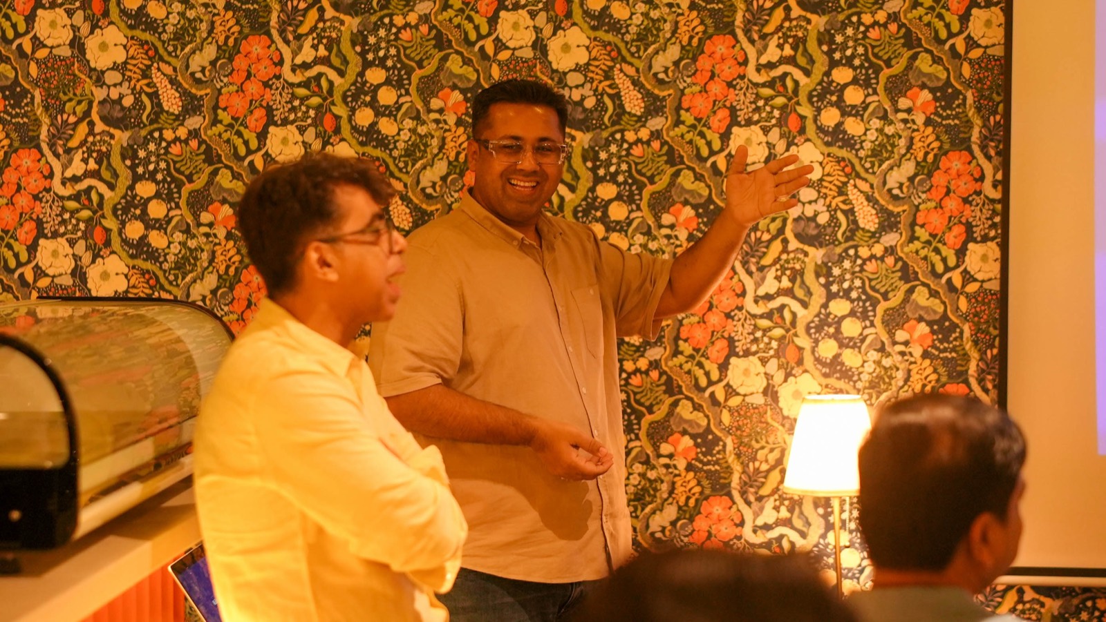 Aadil presenting at Miles Ahead Mumbai