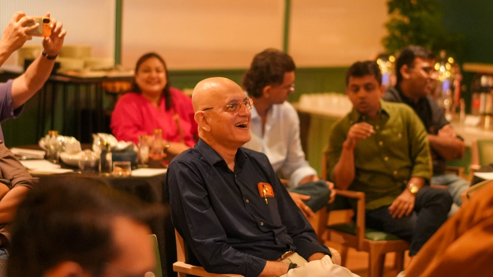 The room laughing at Miles Ahead Mumbai