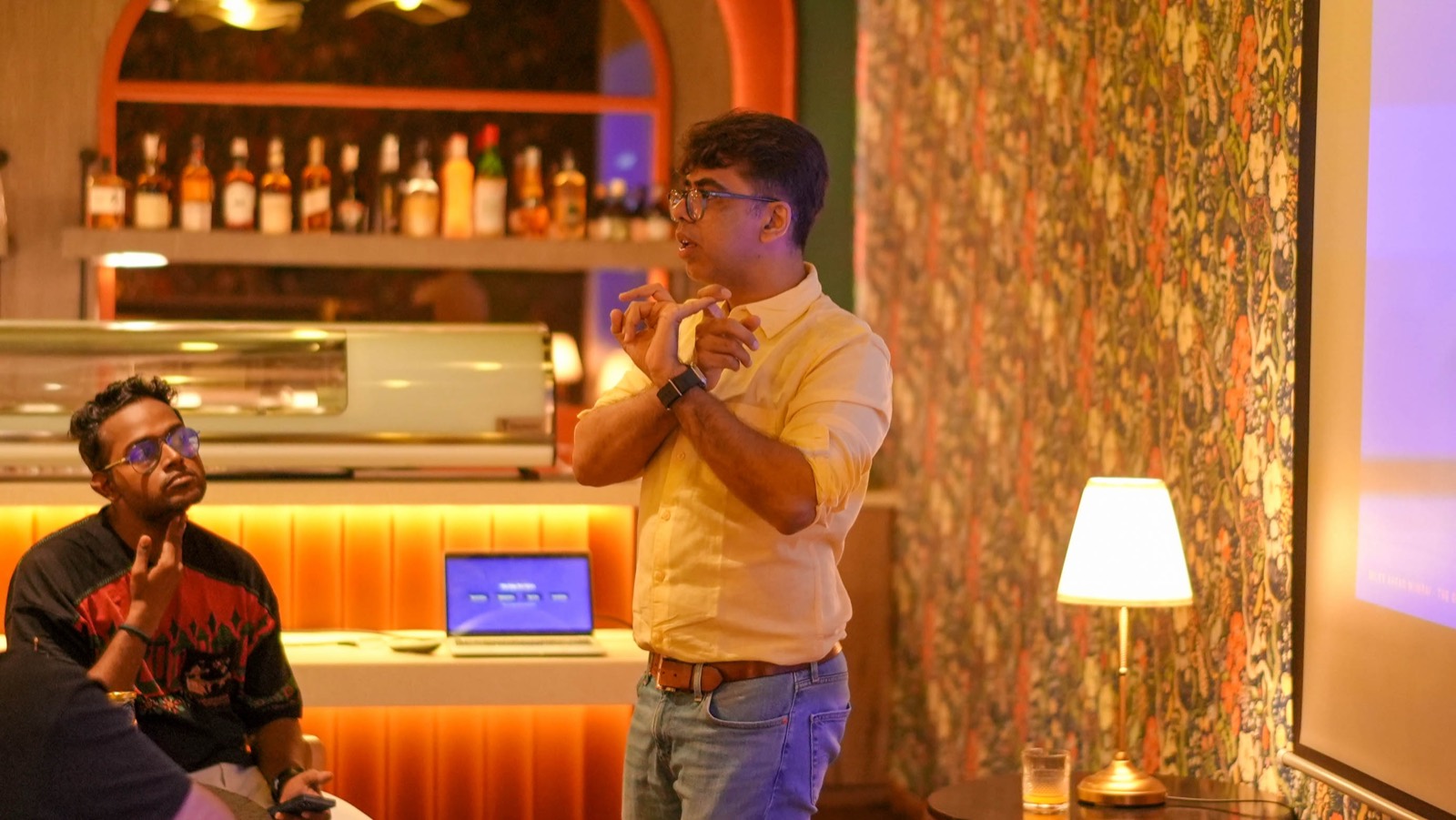 Dhimant presenting at Miles Ahead Mumbai