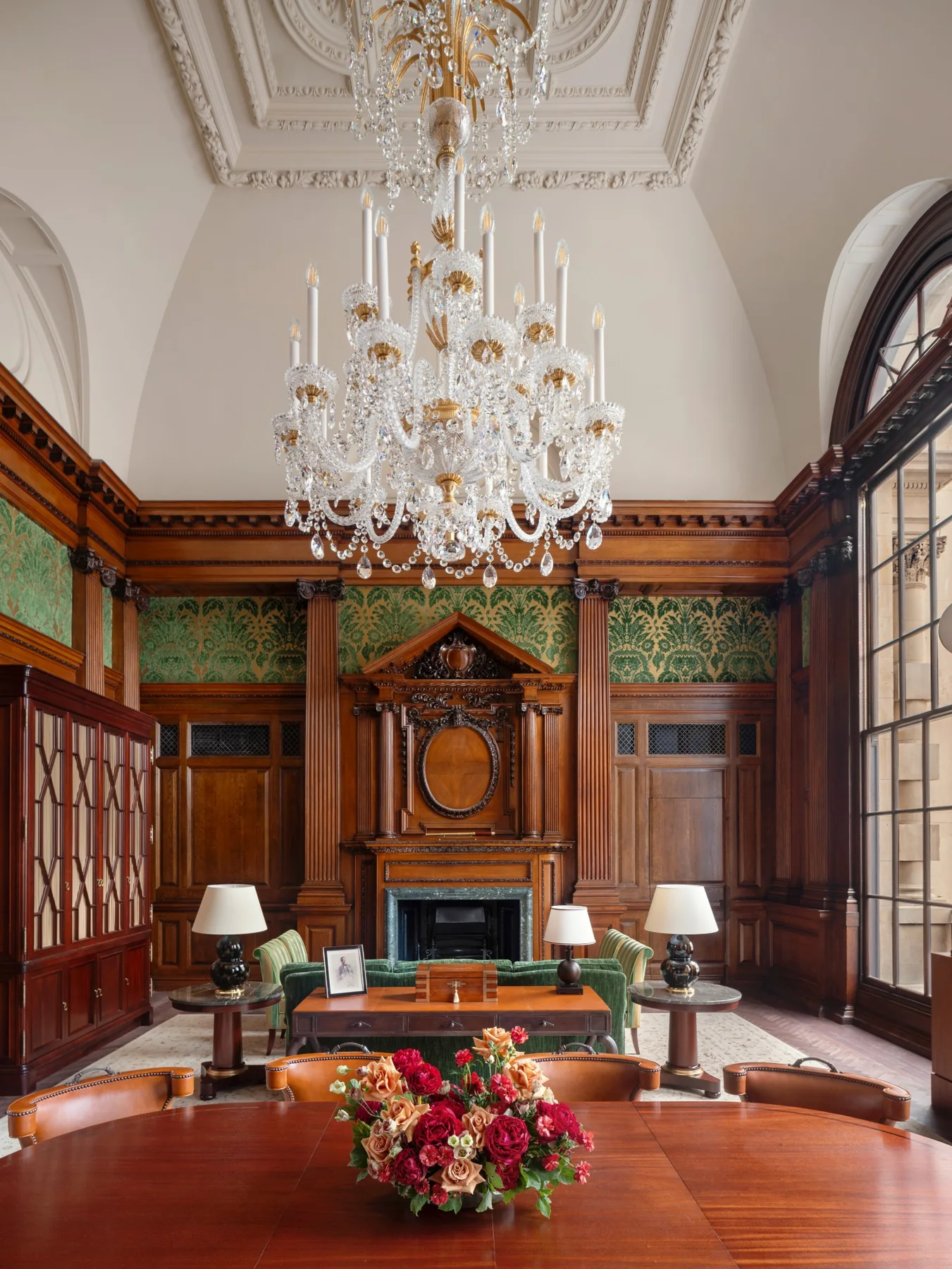 The wood-panelled Churchill Suite, once the centre of operations for Britain's military leaders in the Second World War